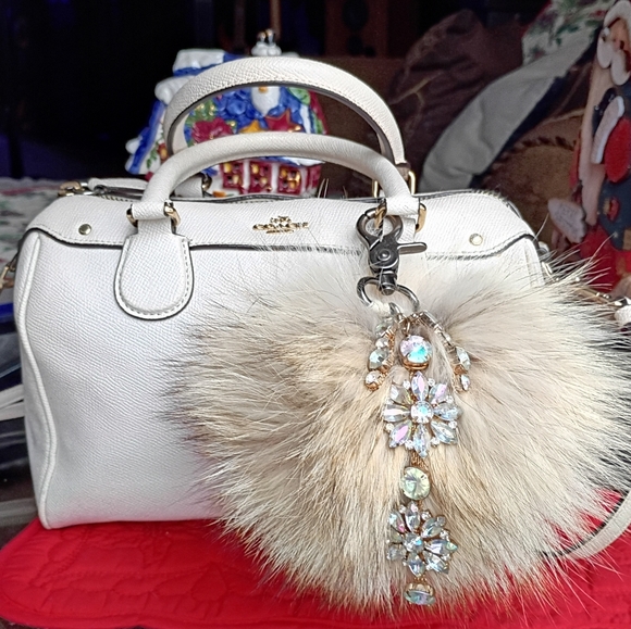 Coach Bag With Luxury Fox Charm - Picture 10 of 12